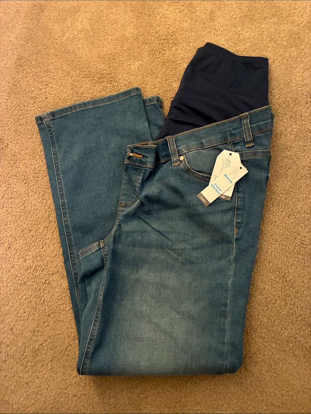 Time and Tru Maternity Straight Denim Jeans - Size M (8/10)